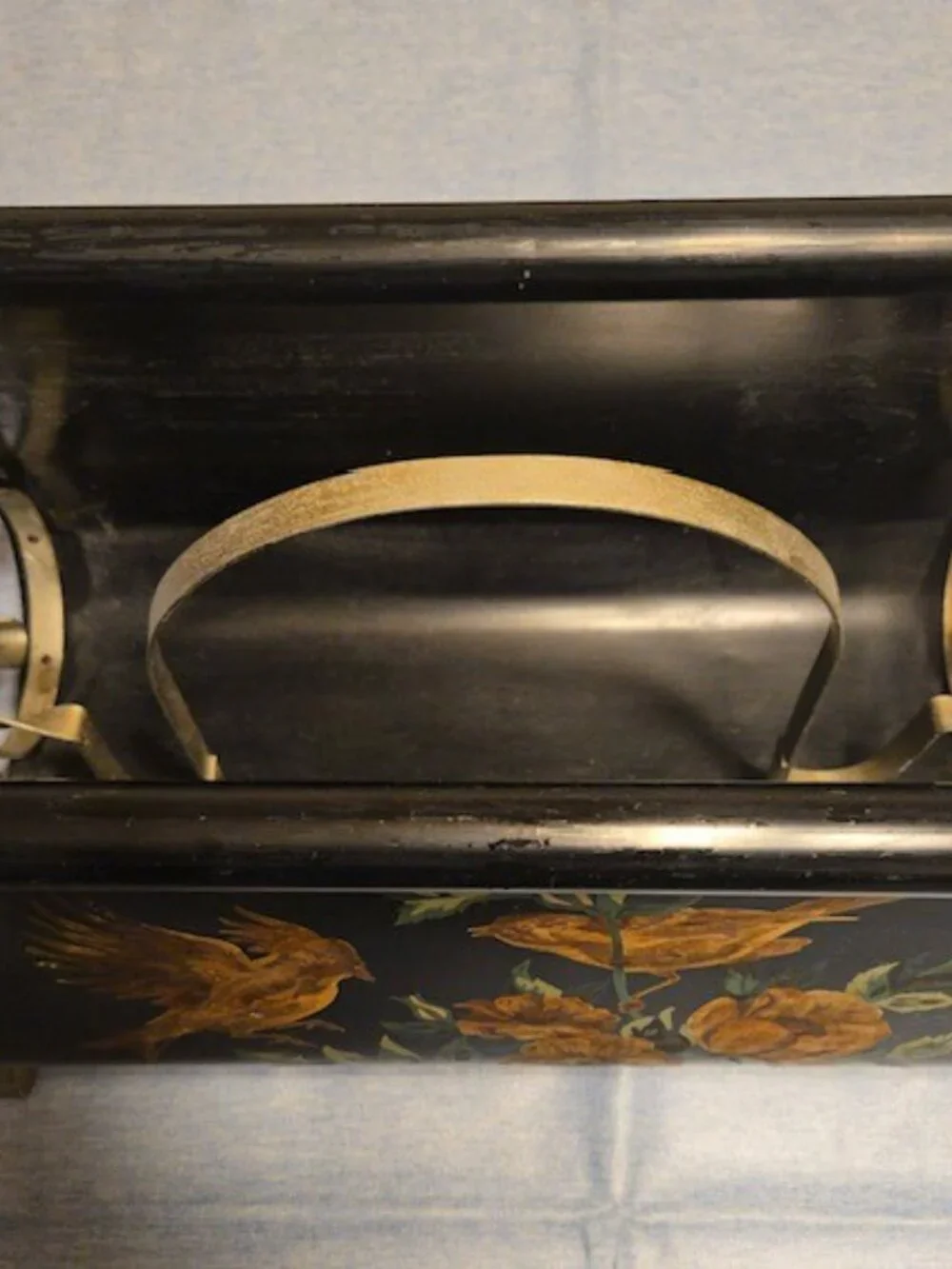 Toler Ware Metal Hand Painted Magazine Rack - Primitive